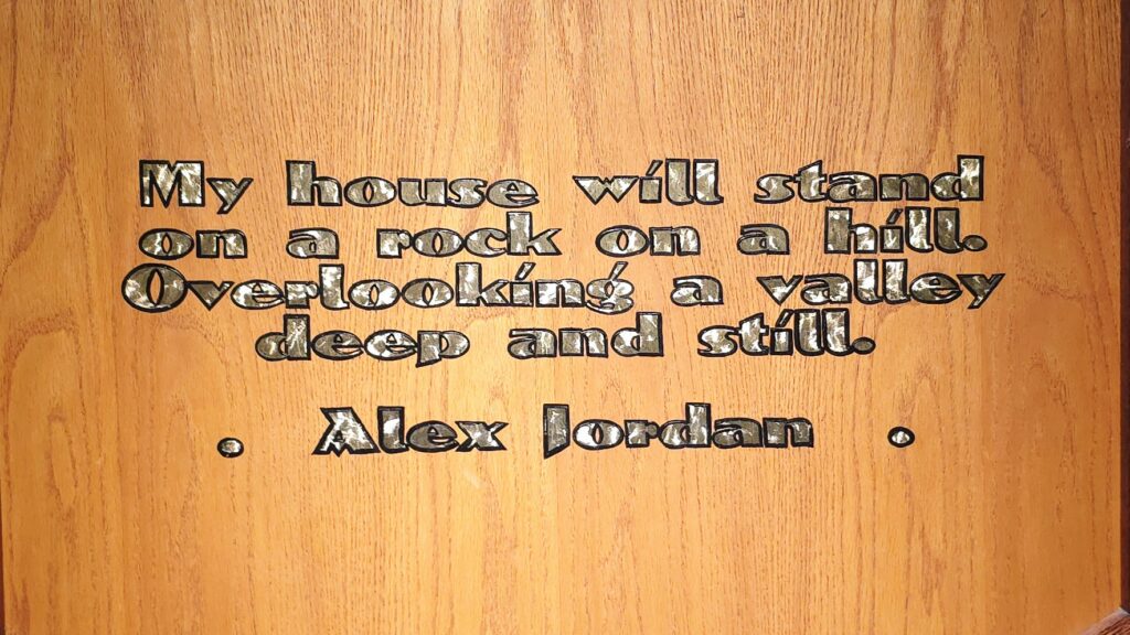 alex jordan plaque at house on the rock wisconsin