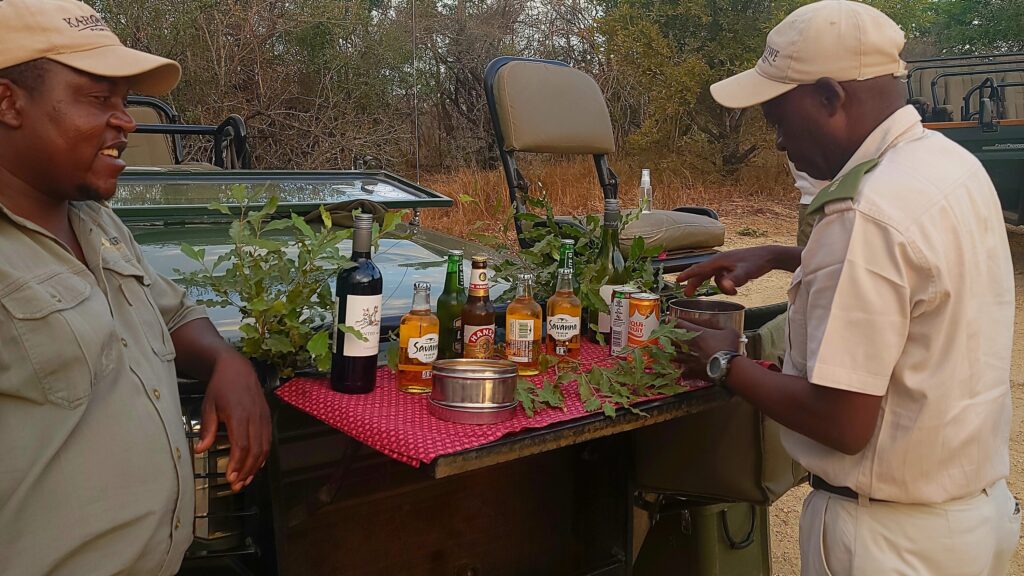 sundowner on the safari